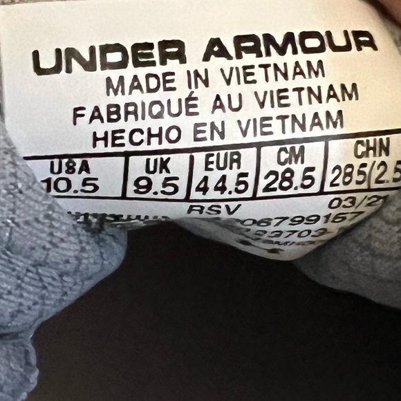 Under Armour Men's Charged Commit TR 3 Cross Trainer 10.5 - Picture 15 of 16